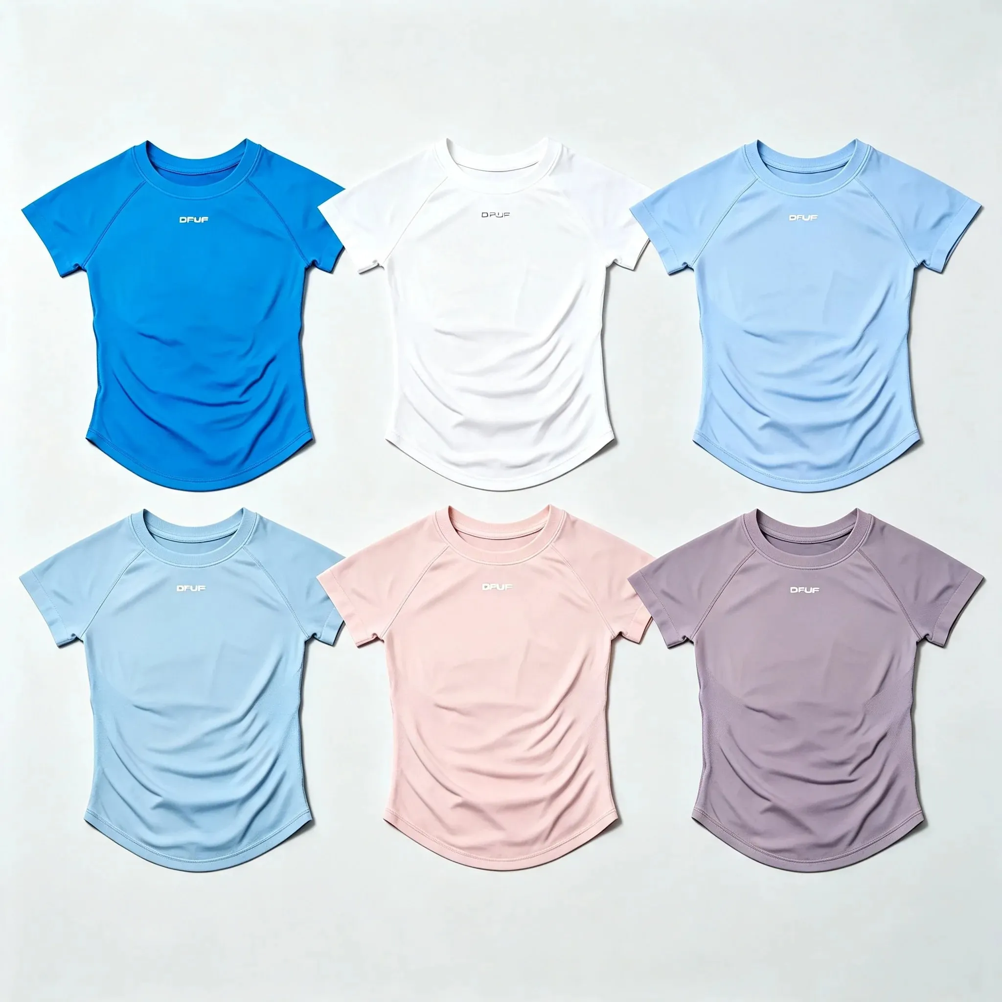 Women Elastic Slim Short Sleeve T-Shirt Soft Breathable Casual Top for Gym Yoga Jogging Fitness Daily Wear