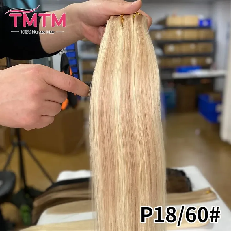 Invisible PU Weft Clip In Extension Human Hair 7Pcs 110g/set Clip Ins Human Hair Extensions 14-24Inch Silk Straight Clip On Hair