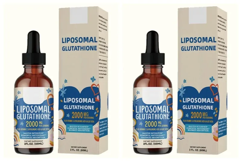 Liposomal Glutathione Liquid Drops 1500mg with Vitamin C Hyaluronic Acid & Aloe Vera for Beauty Glow and Hydration Support