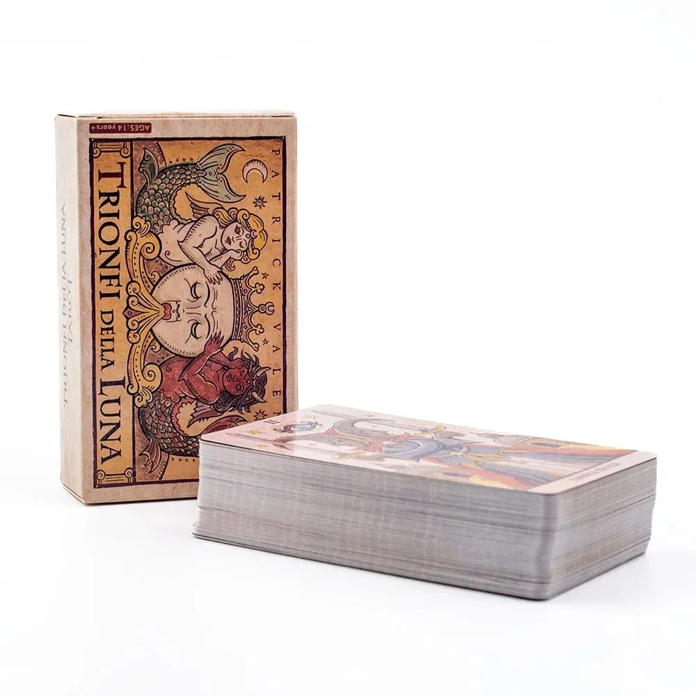 Trionfi Della Luna Tarot Cards Russian Visions 81Pcs Divination Fate Deck Board Game Card For Family Party 10.3*6Cm