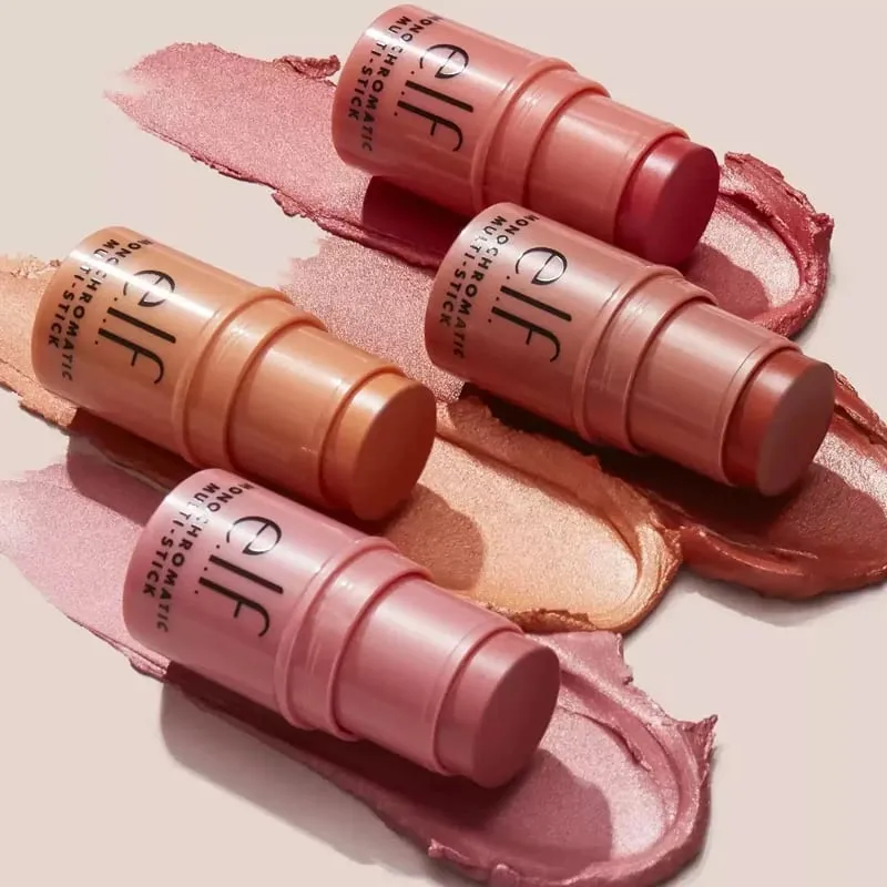 Elf Blush Contour Đa chức năng Blush Stick Kép sử dụng cho môi và má Matte Glow Primer Kem nền dưỡng ẩm Thu nhỏ lỗ chân lông