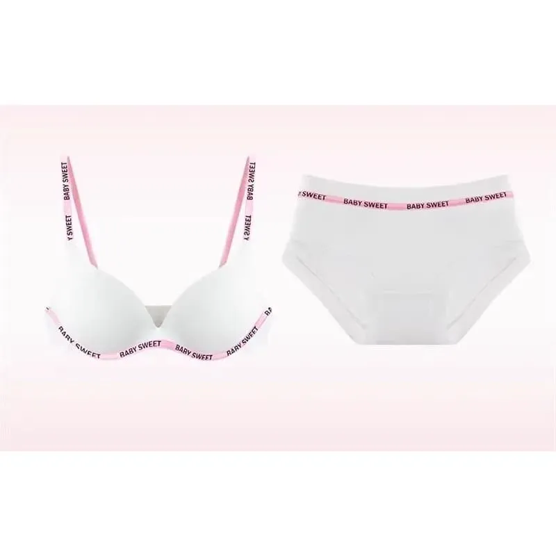 Stijlvolle Levendige Kleuren Dopamine Lingerie Sexy Boost Kleine Borsten Draadloos Zacht Dagelijks Casual Thuis Daten Grote Maat 32-38 Bh Set Hot