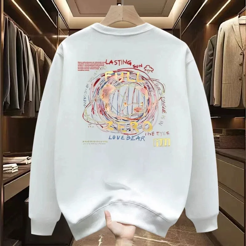 Men's Oversized Hoodie White Fashion 5XL Funny Hoodies Oversize for Men Letter Print Man Casual Wear Hoody Male Sweatshirt