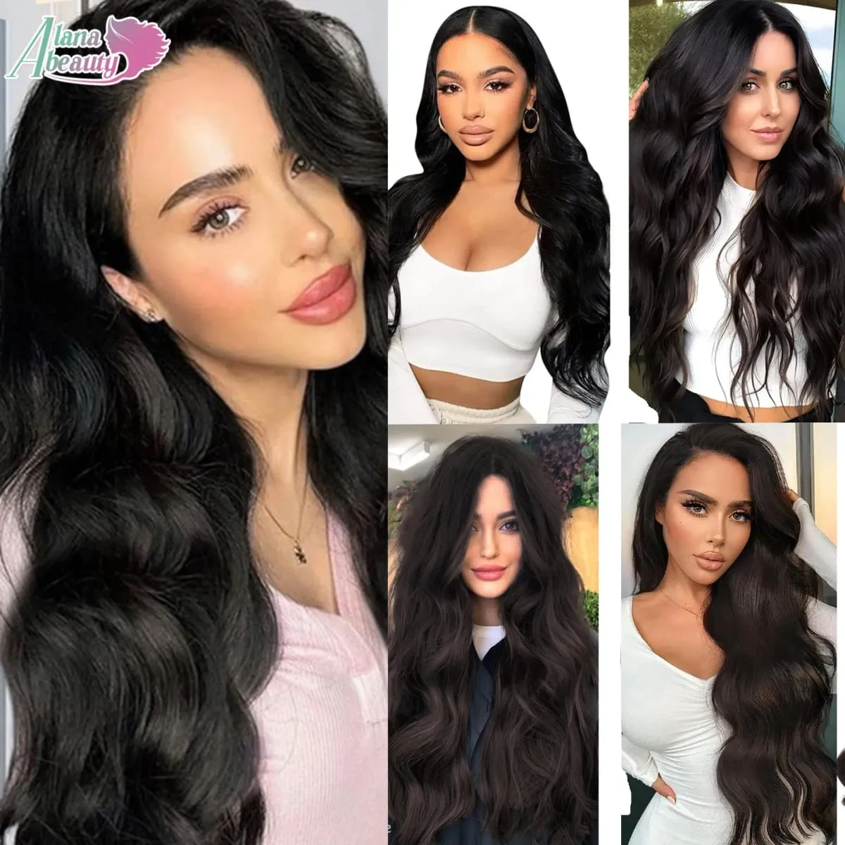 Synthetic Clip In Hair Extensions 3 PCS Full Head 20 Inch Long Curly Wavy Hair Pieces Natural Wavy For Women Girls Hair