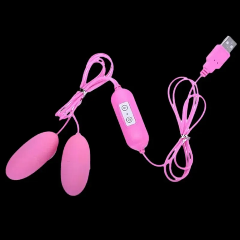 Dual Motor Bullet Vibrator Vibrating Egg USB Rechargeable Clitoral Stimulator Massager Multi Speed Pleasure Sex Toy