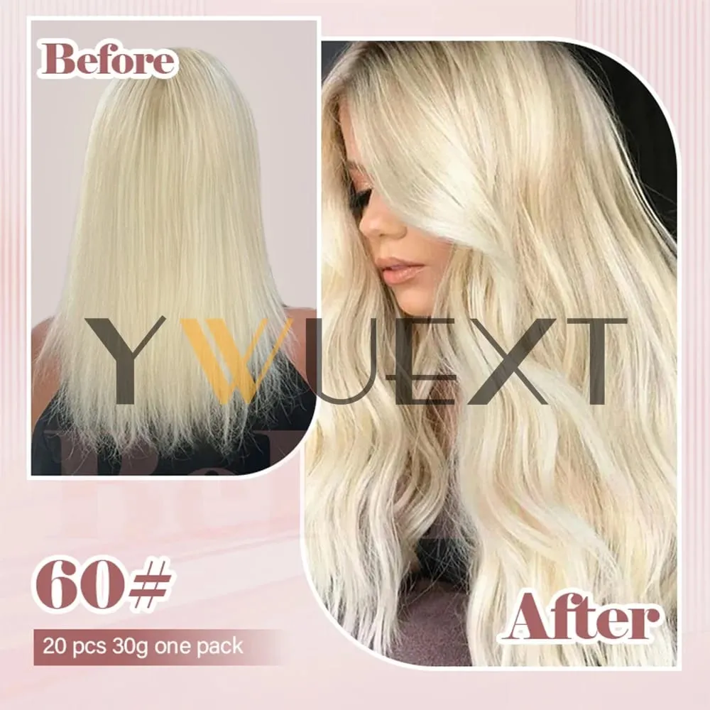 Lightweight Tape in Human Hair Extensions 12-20 inches Seamless PU Skin Weft Tape Hair Natural Straight 20pcs/pack 30G Tape Glue