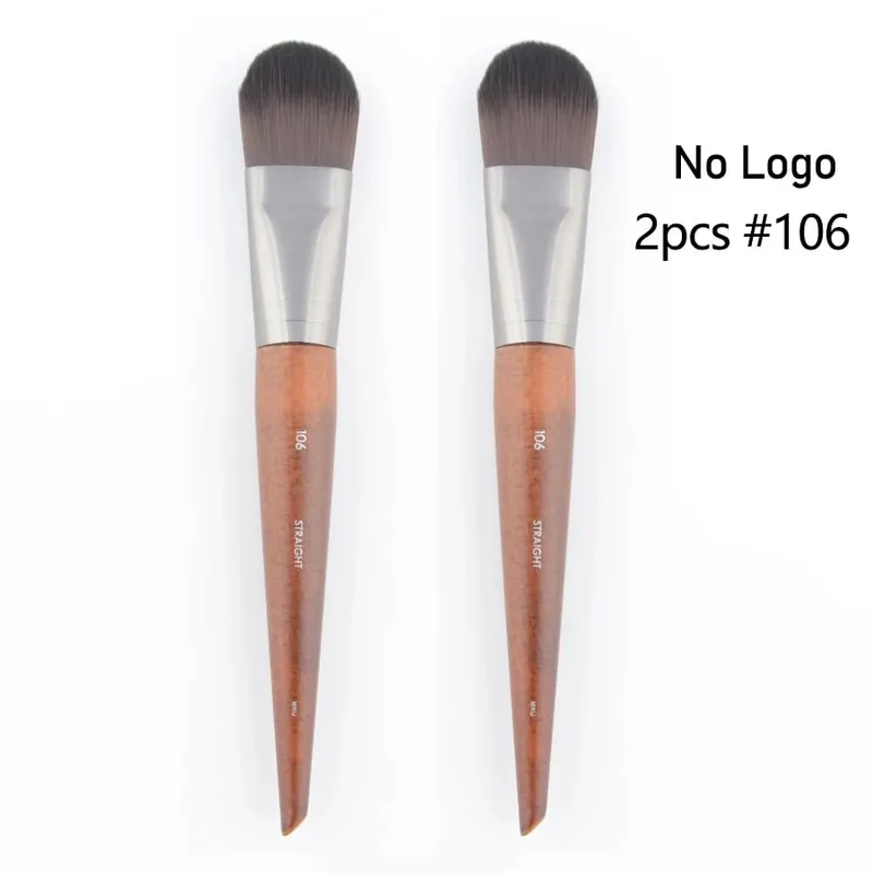 1 piece #108 Foundation Makeup brush Flat Liquid BB cream Natural wood straight Professional Face Mask Make up brushes Synthetic