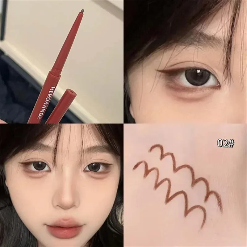 12 Colors Eyeliner Pencil Wine Red Waterproof Lasting Matte Brown Eyeshadow Contour Stick High Pigment Lying Silkworm Eye Makeup