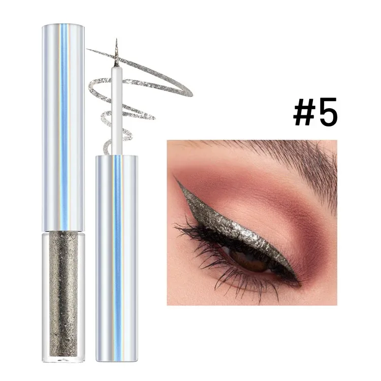19 Colors Holographic Chameleon Liquid Eyeliner Metallic Glitter Color-Shifting Eye Liner Long Lasting Waterproof Eyes Makeup