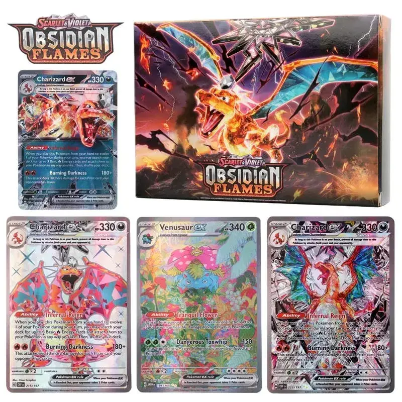 60-100st engelska Pokémonkort Holographic EX Vstar Vmax GX Letter Rainbow Arceus Shiny Charizard Mewtwo Evolution kombination