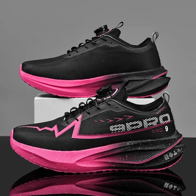 Fluorescence Running Shoes Carbon Board Marathon Men Sports Breathable Lightweight Women's Comfortable Athletic Sneakers Casual