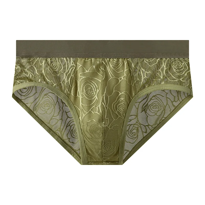 1/3PCS Summer Sexy Perspective Breathable Men's Panties Smooth Ice Silk Quick-dry Men's Briefs High Elastic Ultra-thin Underwear