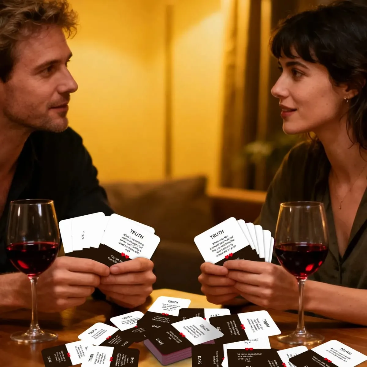 50Pcs Truth or Dare Couple Interactive Game Cards Fun Dating Cards for Couples To Improve Relationship Leisure Party Cards