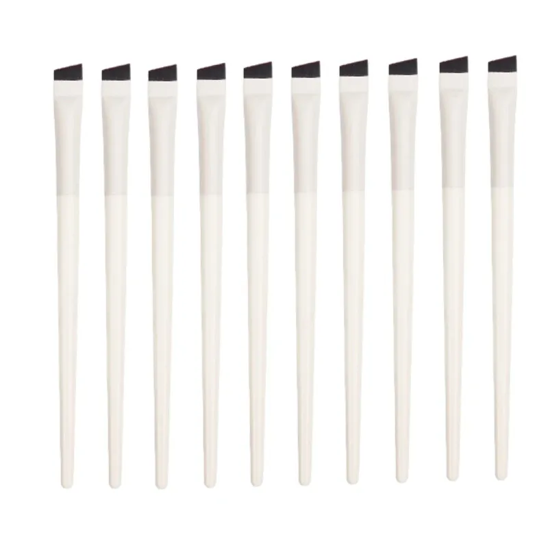 Upgrade Blade Eyeliner Brush Set Ultra Thin Fine Angle Flat Eyebrow Brush Under The Eye Place Precise Detail Brushes Ivory
