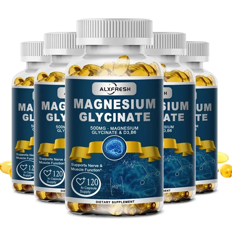 Original Magnesium Glycinate 500mg Supplement – High Absorption for Sleep Muscle & Restful Support - D3 B6 Zinc — image 9