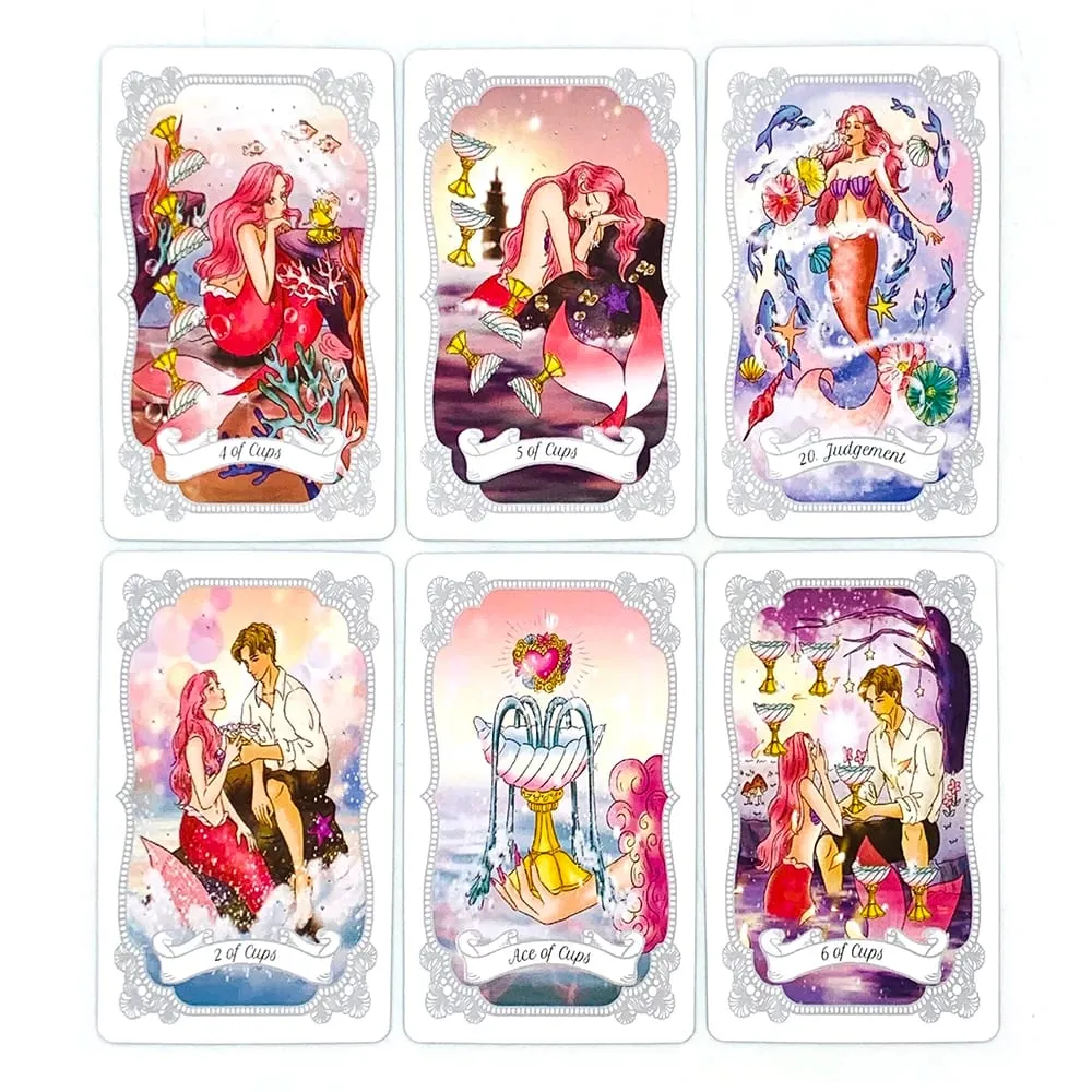 The Mermaid's Dream Tarot Cards 78 Beautiful Tarot Cards For Divination Party Game Ideal for Travel Spiritual Practices & Gift