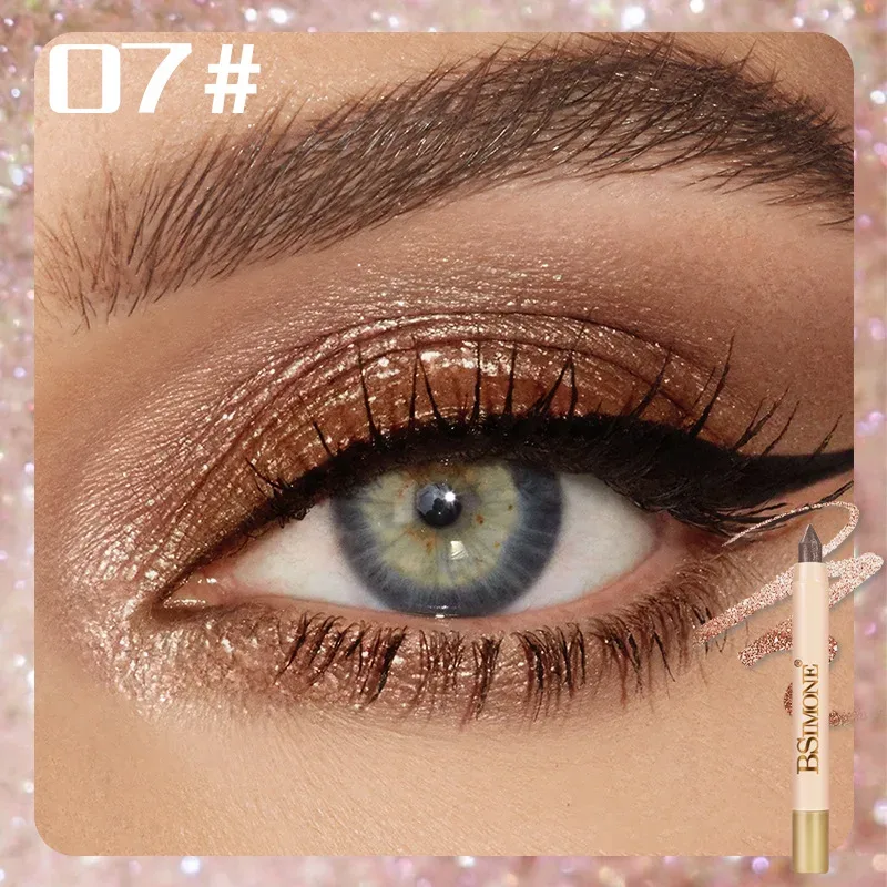 1PC Pearlescent Eyeshadow Sticks High Pigmented Eyeshadow Pencil Glitter Waterproof Long-Lasting Eye Makeup Non-Smudged