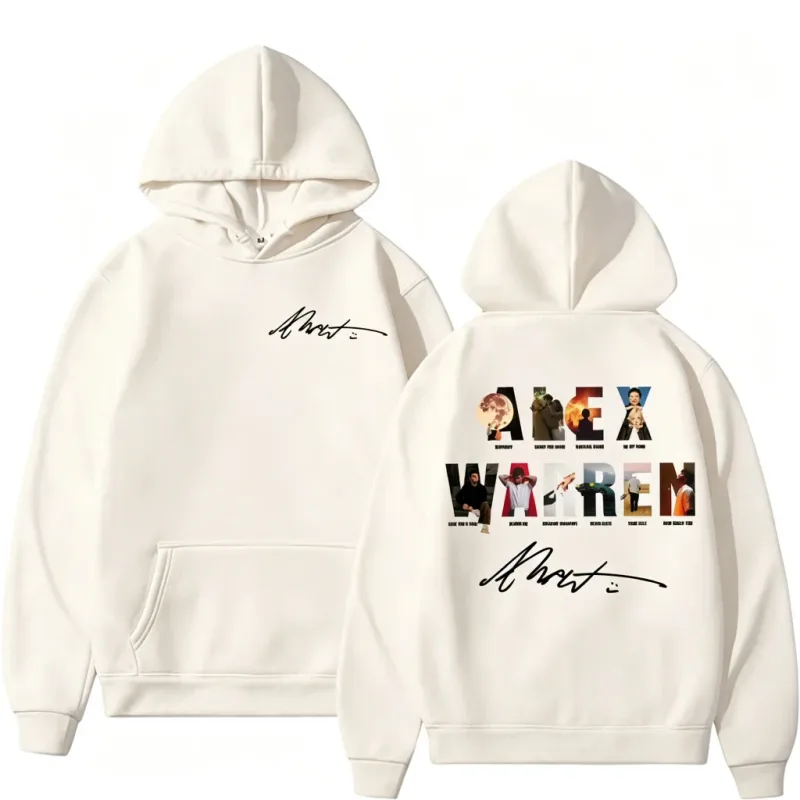 Alex Warren Album Song Titles Music Merch Hoodie Men's Women Fashion Retro Long Sleeve Pullover Winter Casual Fleece Sweatshirts