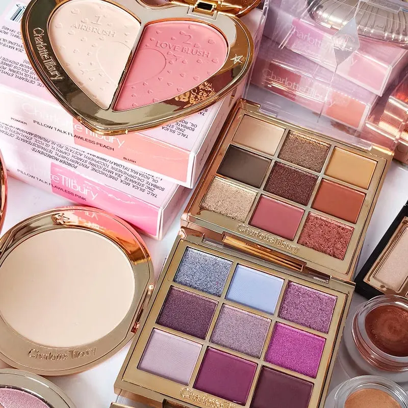 Charlotte Brand Senaste Stil 9 Färger Ögonskuggspalett & Högglans Reparation Ädelstensskiva Natur Lätt att färga Tilbury Cosmetics