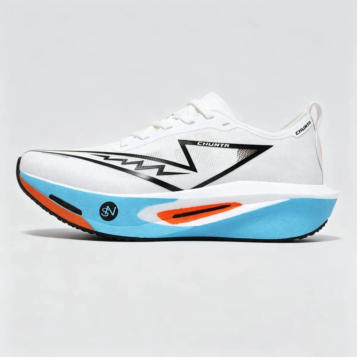 Men's Carbon Plate Breathable Mesh Running Shoes Women's Marathon Shock-Absorbing and Anti Slip Chunta Sports Shoes
