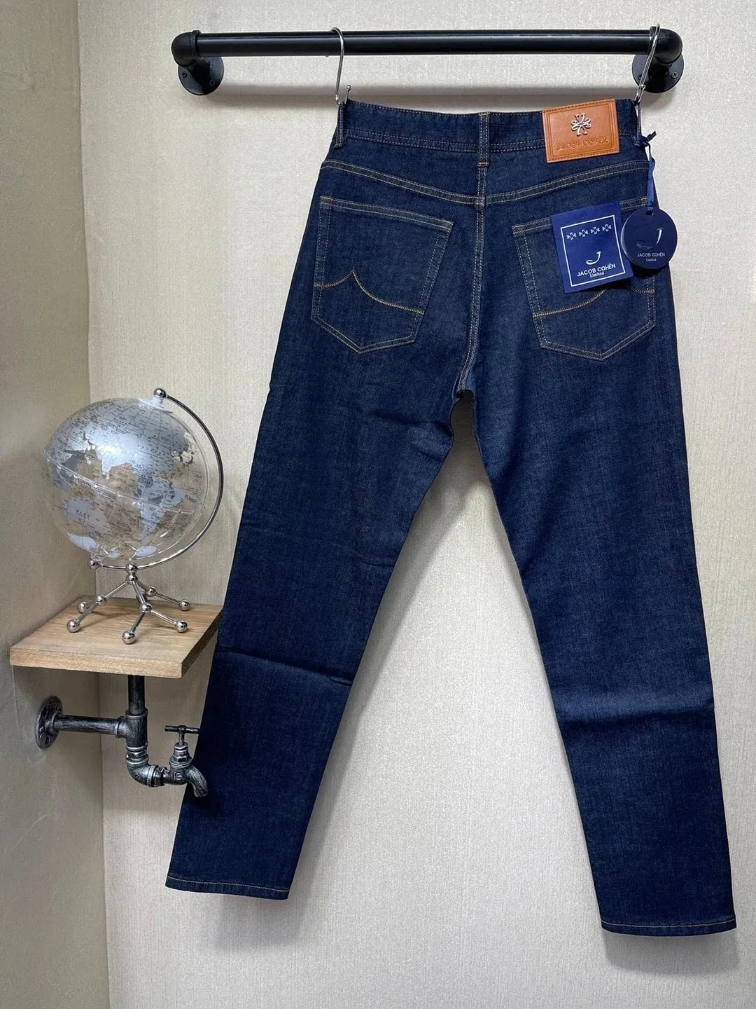 Leisure Jeans Men 2025 New Business Embroidery Straight Outdoors Pants Old Money High-Quality Cowhide card Size : 29-42