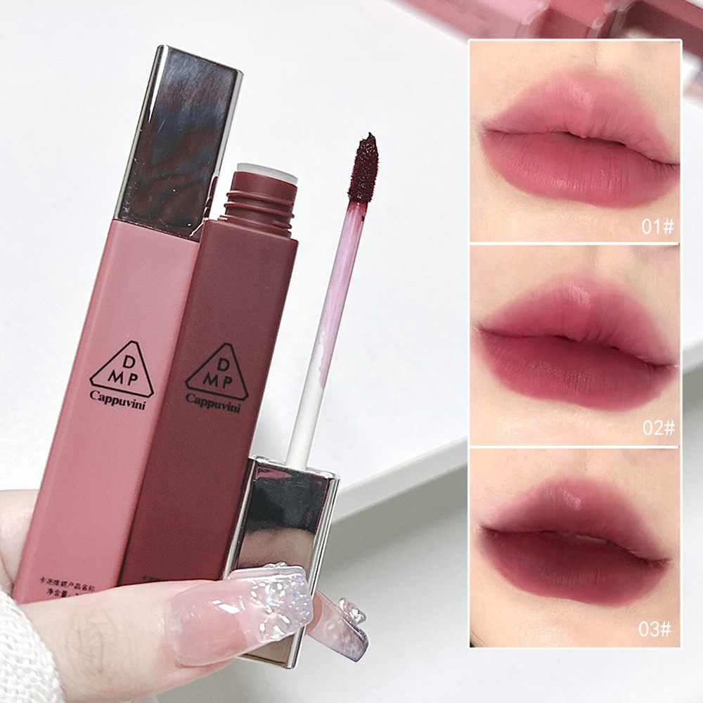 Cappuvini Matte Velvet Lip Glaze, feuchtigkeitsspendender, glatter, langanhaltender Lippenstift, Make-up-Lipgloss