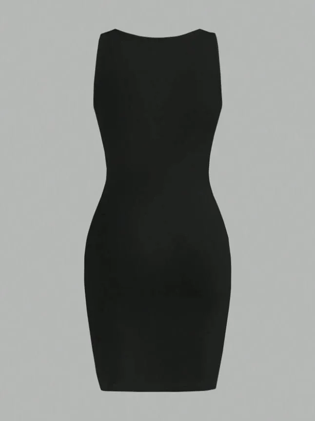Women Ribbed Tank Maxi Dress Sleeveless U‑Neck Bodycon Long Dress Summer Slim Fit Party Casual Pencil Dresses