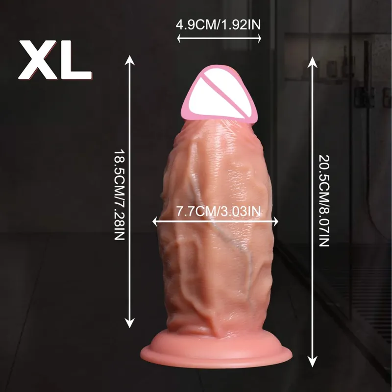 5 Sizes Realistic Anal Dildo Soft Huge Penis Suction Cup Anal Sex Toys For Woman Vagina Adult Masturbator Cock Big Dick Buttplug