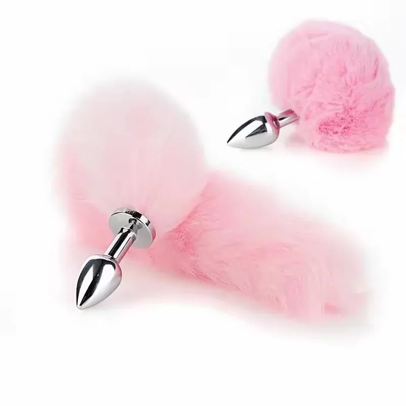 Rabbit Tail Fox Tail Metal Anal Plug Sex Toy adult Product for Woman Anal Plug Dog Tails Slave Cosplay Fetish Gear Accessories