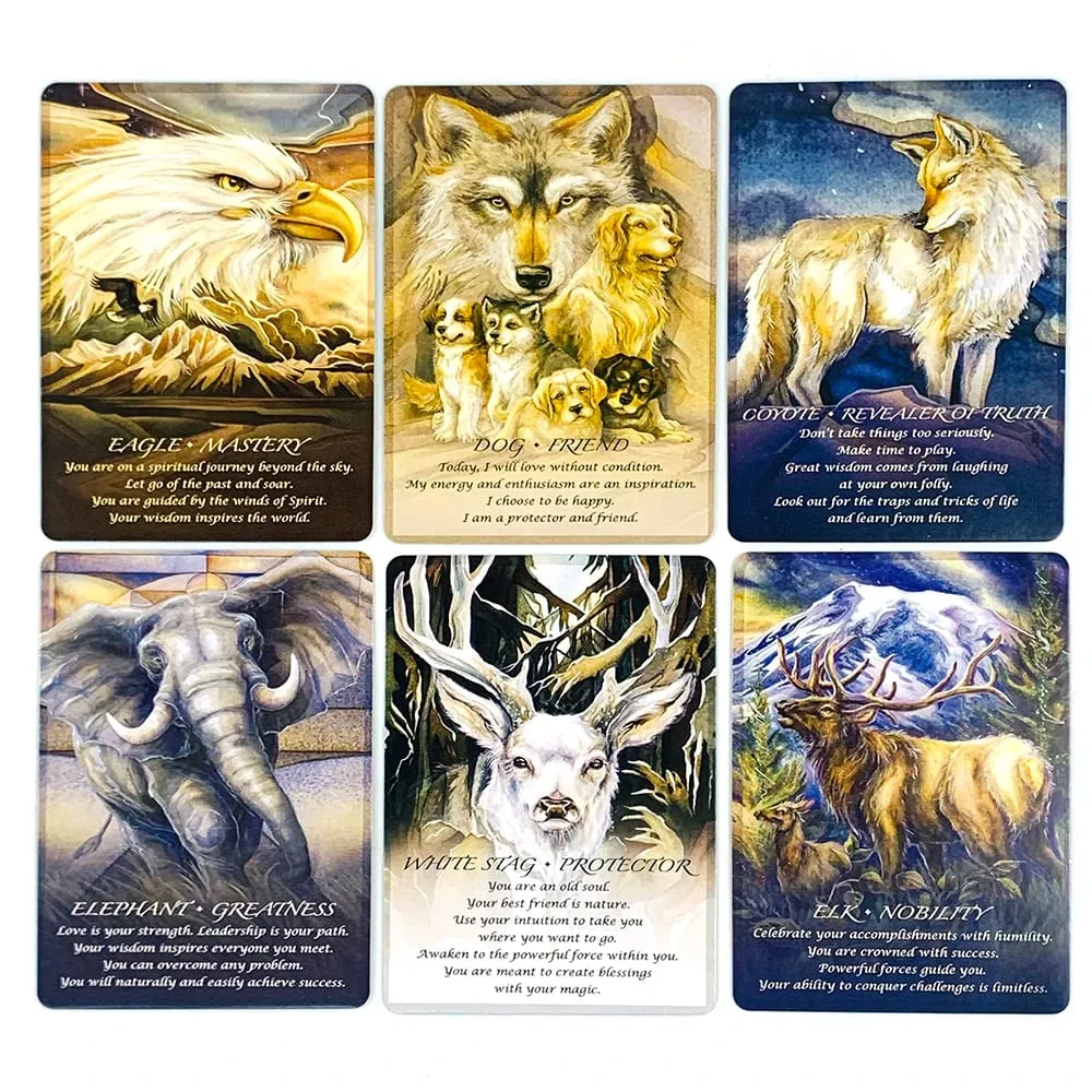 Spirit Of The Animals Oracle Cards A 52 Cards Divination Edition Deck Borad Game Perfect For Spiritual Guidance & Collectors