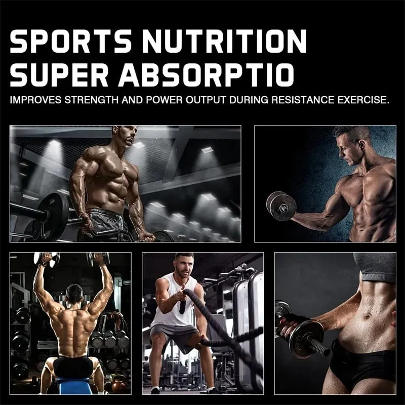 Creatine Monohydrate - 5000 Mg Bawat Paghahatid ng Pre-workout Creatine Upang Tumulong sa Pagbuo ng Muscle na Pagandahin ang Enerhiya at PerformanceSupplements
