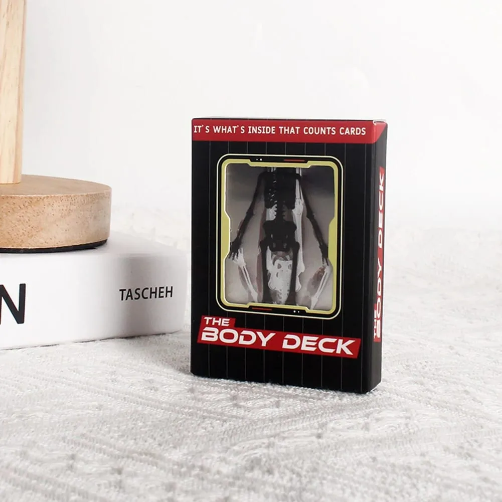 The Body Deck Cards Wear Resist 3D Image Educational Cards Multi-Purpose Human Anatomy Playing Cards for Card Collectors