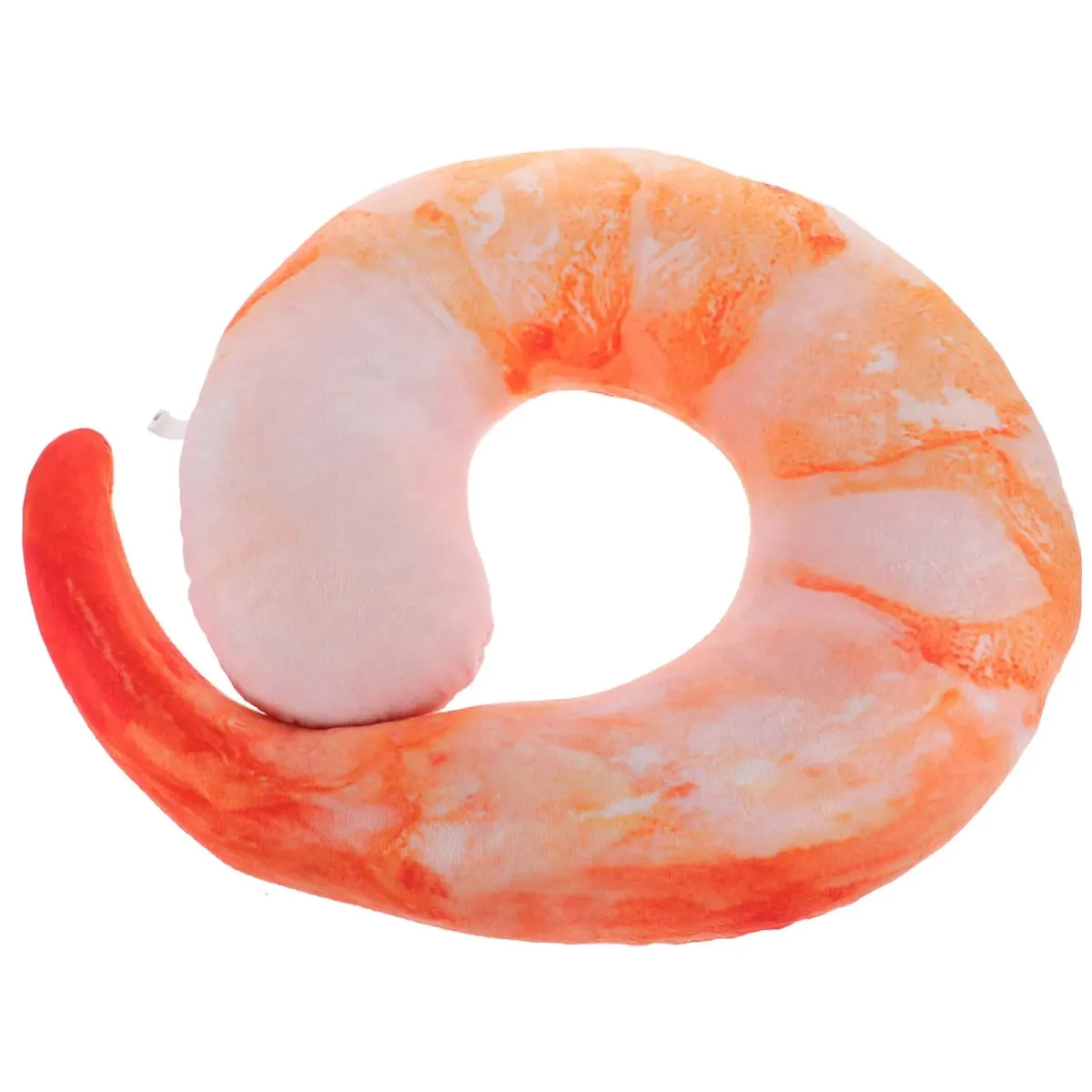 Cute Cartoon Shrimp Shape Neck Pillow for Travel Airplane Car Office Nap Relief Support Portable U-Shaped Cervical Cushion
