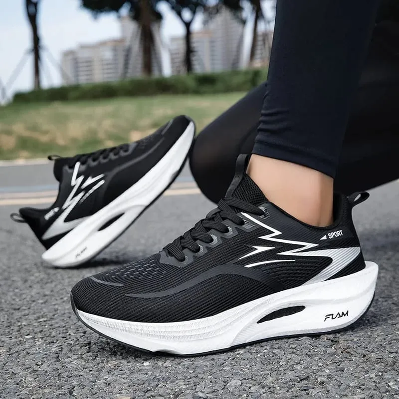 Men Running Shoes Carbon Board Speciality Marathon Sports Breathable Lightweight Women's Comfortable Athletic Nonskid Sneakers