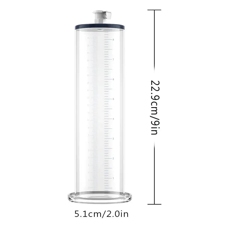 Manual Acrylic Penis Pump for Men with Pressure Gauge Clear Cylinders Vacuum Enlargement Masturbation Trainer Adult Sex Toy Set