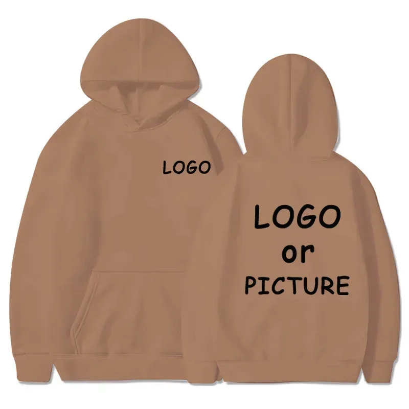 Custom logo printed men's women's casual hoodies long sleeve hoodies autumn and winter personalized street style sweatshirts.