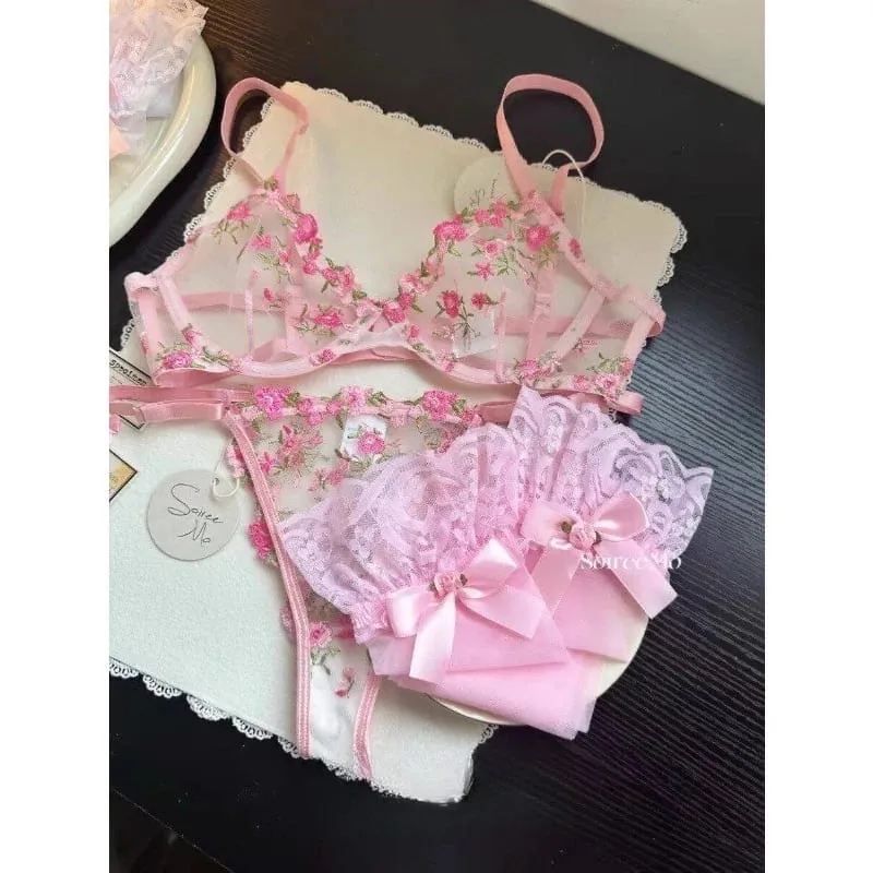 Sexy Sheer Lace Flower Embroidery Underwire Bra for Women Large Breast Minimizer Anti‑Sagging Comfort Everyday Wear YEMOMO S‑XL