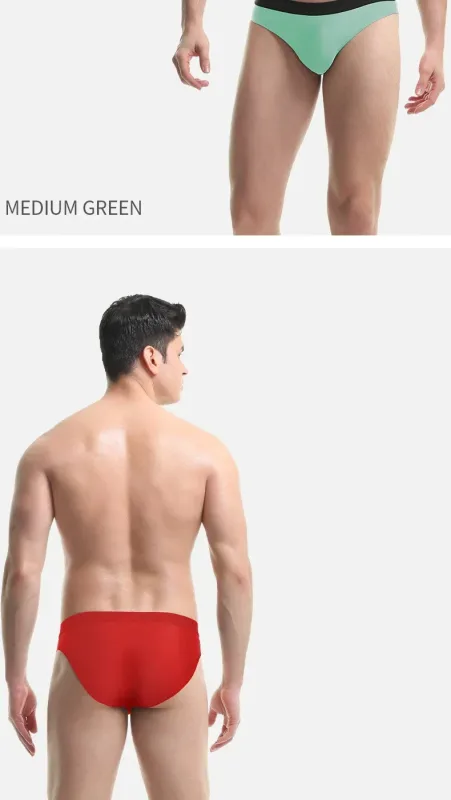 3PC Ice silk texture briefs, sobrang lamig sa balat sa tag-araw, tamasahin ang silky touch