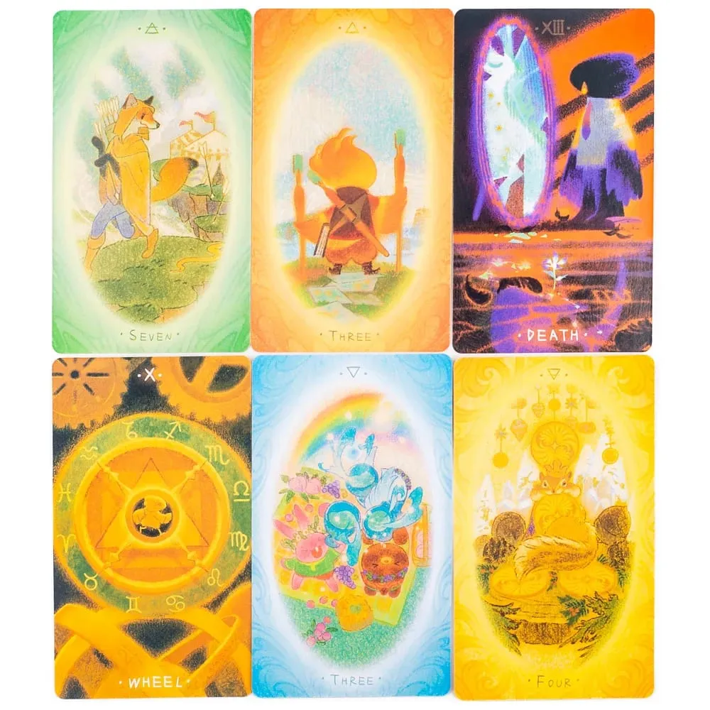 79Pcs A Style Full of Sunshine And Fantasy English Visions Divination Edition Deck Board Playing Games 10.3*6cm