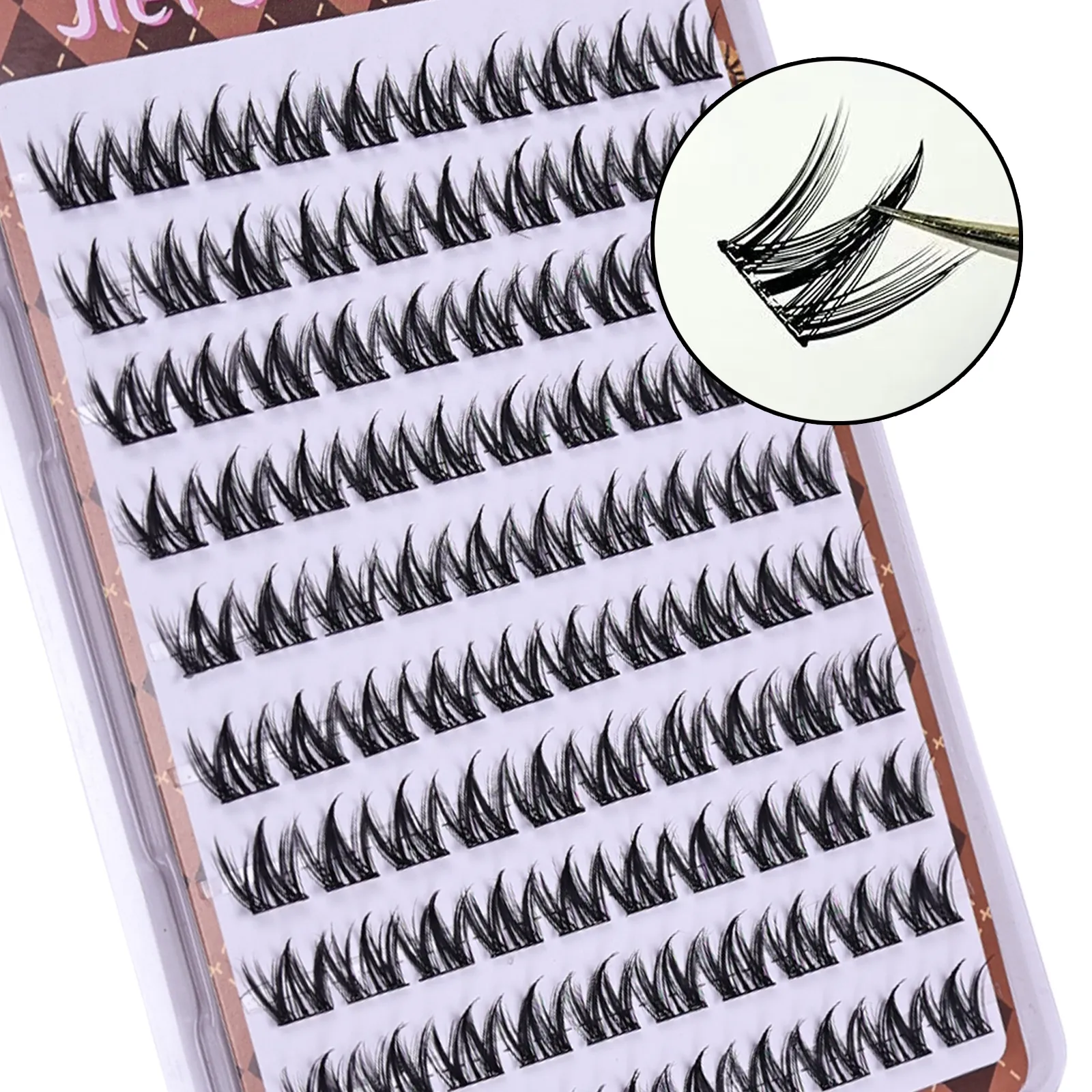 Glue‑Free Self‑Adhesive False Eyelashes Lashes Voluminous Fluffy Thick Manga‑Style Cluster Lashes DIY Eye Makeup Extension