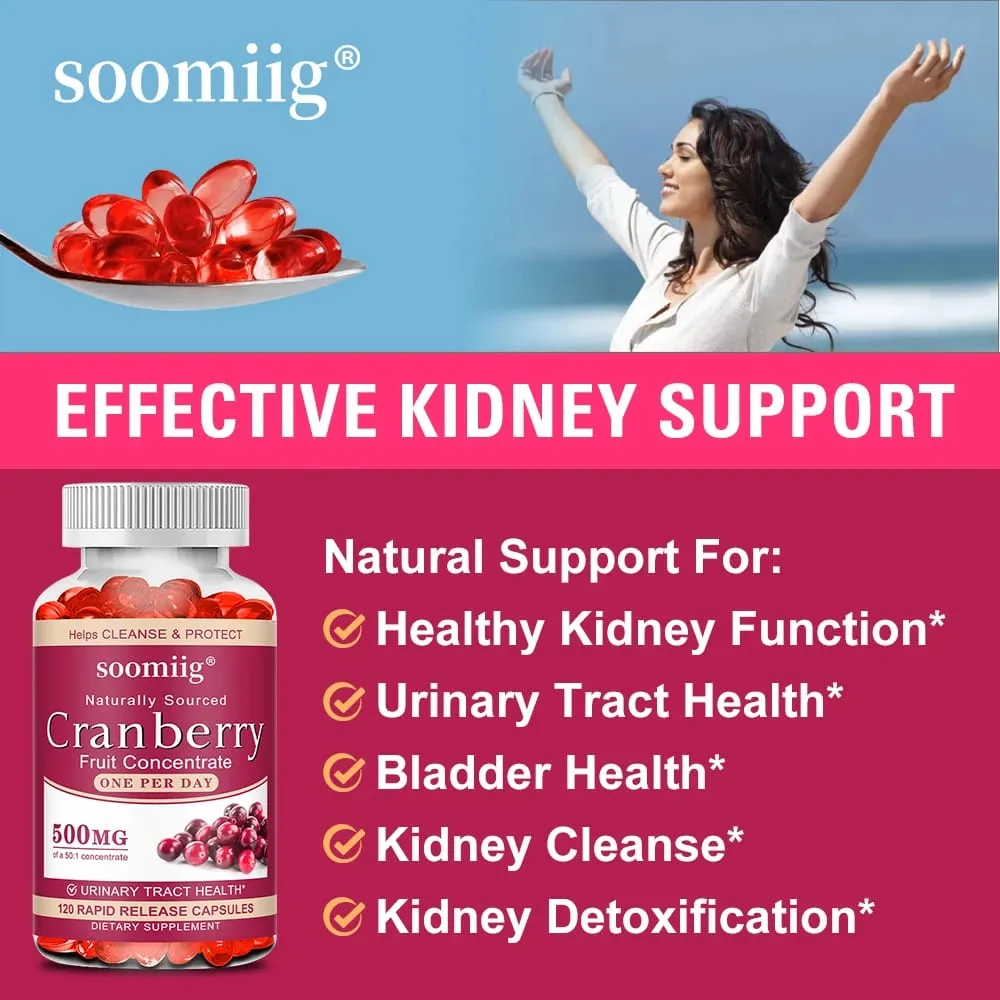Viên nang nam việt quất hữu cơ - Giàu vitamin C hỗ trợ sức khỏe đường tiết niệu và bàng quang Thúc đẩy quá trình giải độc làm sạch