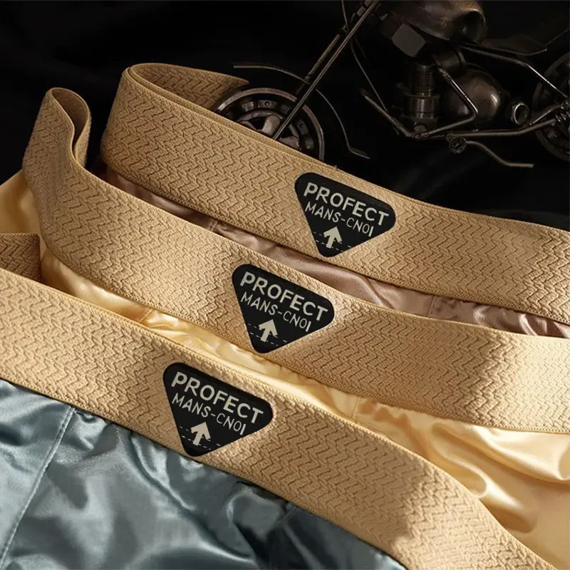 4-Piece Of Men's Underwear Summer Silk Thin Breathable Ice Silk Flat Angle Pants Solid Color Comfortable Casual Men's Underwear