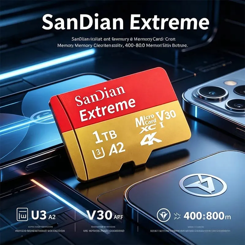 2026 Hot Sale Micro TF Card V30 Class10 High Capacity Flash Memory Card Multiple Sizes for Office Computer/Monitoring/Phones