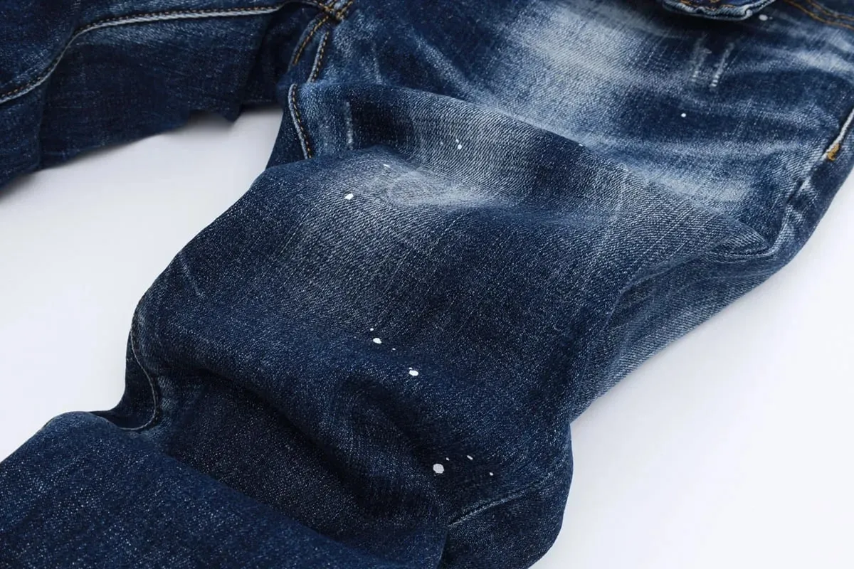 new design dsq2 blue Men Jeans Pants Cotton straight Slim Jeans Denim Designer zipper D2 COOLGUY JEANS top quality 8539
