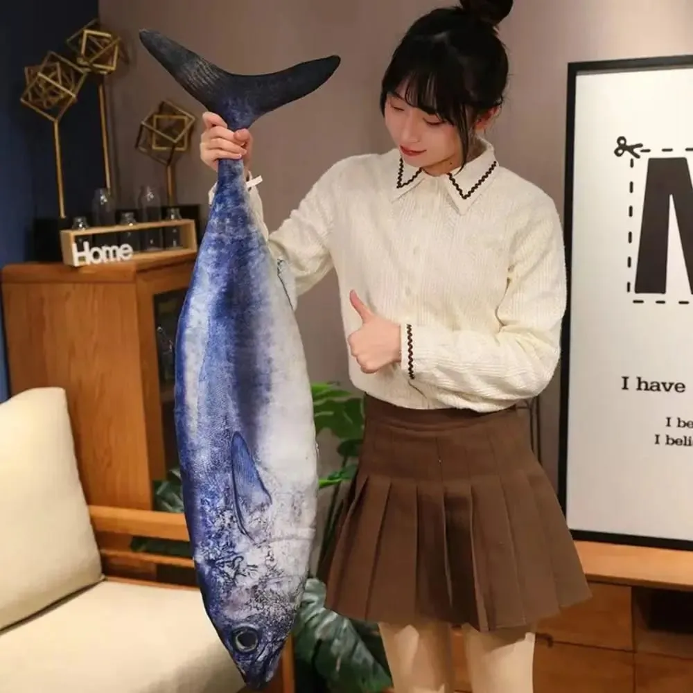 Sofa Cushion PP Cotton Simulation Sea Fish Stuffed Funny Sea Fish Stuffed Tuna Grouper Fish Sleeping Pillow Bedroom