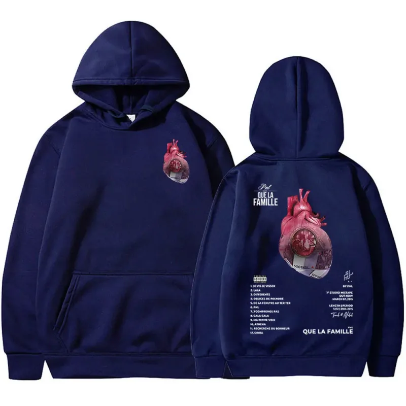 Y2K Le Monde Chico Hoodies French Rapper PNL Album Que La Famille Hooded Sweatshirts Men Women Hip Hop Fashion Long Sleeve Pullo