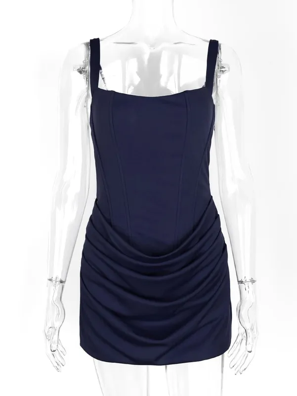 Sexy Backless Slip Folds White Summer Dress Women Elegant Birthday Party Dresses Woman Bodycon Evening Short Dresses Vestidos HL
