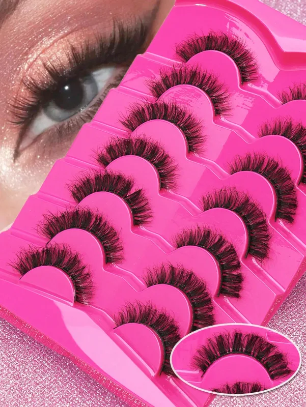 5 Ζεύγη βλεφαρίδων Cat Eye Faux Βλεφαρίδες Βιζόν Βλεφαρίδες με φτερωτό τέλος μακριές βλεφαρίδες Φυσικές μακριές βλεφαρίδες Manga Ψεύτικες βλεφαρίδες Μακιγιάζ