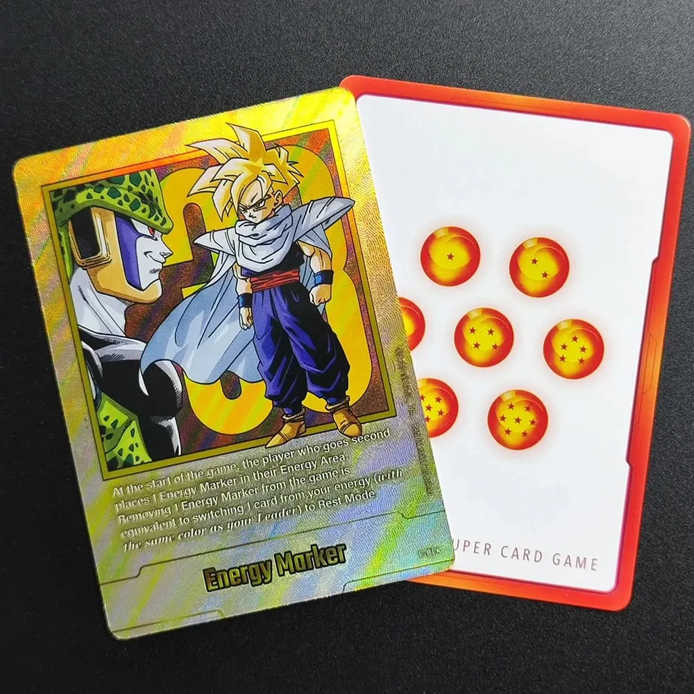 Self Made English Dragon Ball Super Fusion World Energy Markers Gold DBSFW_EM Son Goku Game Collection Flash Card Toy
