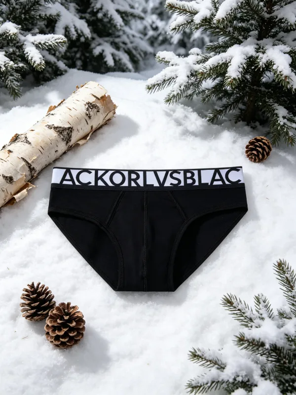 Fashion Mens Briefs Contrast Wide Waistband Elastic Binding Edge 3D Pouch Skin Touch Comfortable Body Fit Mens Base Underwear